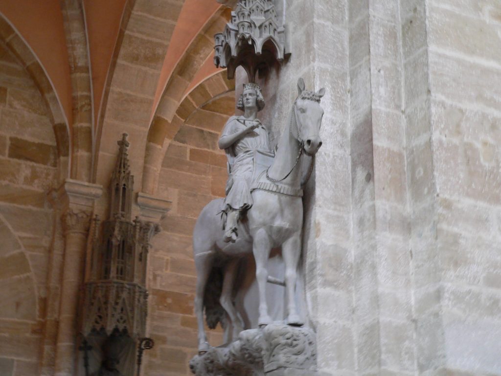 Der Bamberger Reiter - möglicherweise eine Bildnis des ungarischen Königs Stephan. | Foto: B. Schneider