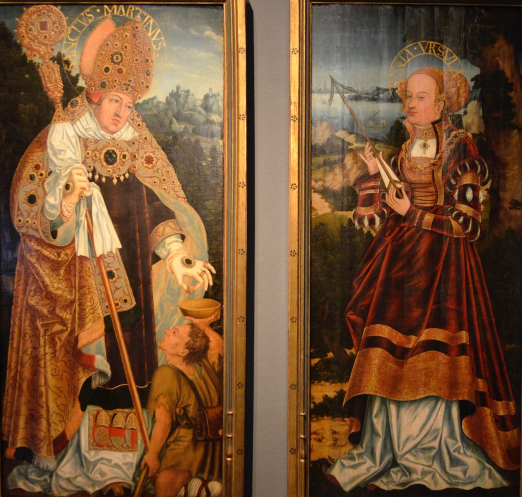Der Kardinal und seine Konkubine als St. Martin und St. Ursula.