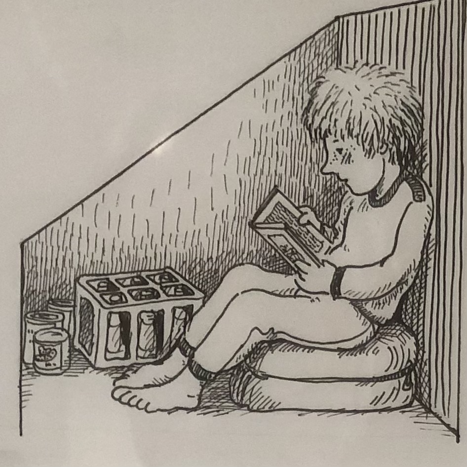 Kindheitserinnerung von Paul Maar: heimliches Lesen in der Kammer unter der Treppe.